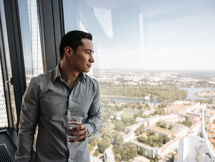 Person admiring the view